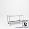 Pucel Heavy Duty Shop Truck, 60 in W x 24 in D x 33.5 in H, Two Shelves, Push Handle, Light Blue 2460-DT-2P - alternate 1