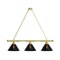 Holland Bar Stool Co Arizona State 3 Shade Billiard Light, Brass Fixture, Pitchfork BL3BRArizSt-F - alternate 1
