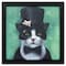Homeroots 11" X 11" Black Frame Tuxedo Cat 365896 - alternate 1