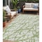 Homeroots 5' X 8' Green And Ivory Abstract Washable Indoor Outdoor Area Rug 614342 - alternate 1