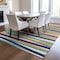 Homeroots 10' X 14' Blue Green And Copper Striped Washable Indoor Outdoor Area Rug 597372 - alternate 6
