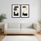 Homeroots Set Of Two Neutral Shapes Black Framed Wall Art, 2PK 606711 - alternate 4