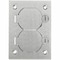 Hubbell Wiring Device-Kellems Box Cover, Floor Box Type, 1 Gang, Aluminum, Duplex Receptacle Cover Type SA3825 - alternate 1