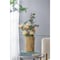 Homeroots 10" Gold Aluminum Oval Faux Wood Table Vase 565439 - alternate 6
