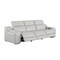Homeroots 103" Light Gray Italian Leather Reclining USB Sofa 632872 - alternate 12