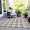 Homeroots 8' X 10' Taupe And Gray Plaid Washable Indoor Outdoor Area Rug 595448 - alternate 5