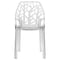 Leisuremod Cornelia Modern Stackable Dining Chair with Cut-Out Tree Design, Clear C18CL - alternate 3