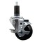 Service Caster 3'' Soft Rubber Swivel 1-1/4'' Expanding Stem Caster with Brake SCC-EX20S314-SRS-TLB-114 - alternate 1