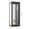 Jonathan Y Berlin 20" Modern Industrial Rectangular Iron/Glass LED Outdoor Lantern, Black/Gold Painting JYL7619A - alternate 4