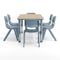 Flash Furniture 7 PC Plastic Activity Table and 6 Chairs Set, 10.5 inSeat Height-Dusty Blue YU-YCY-060-0036-RECT-TBL-DSTYBL-GG - alternate 5