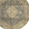 Homeroots 8' Charcoal And Beige Round Medallion Washable Indoor Outdoor Area Rug 616462 - alternate 5