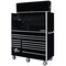 Extreme Tools Workstation Hutch and Roller Cabinet, 12 Drawer, Black/Chrome, 55 in W RX5513HRKC - alternate 3