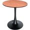Leisuremod Bristol 27 in Round Dining Table with MDF Wood Top and Black Iron Pedestal Base BTBL-27CBR - alternate 1