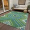 Homeroots 9' X 12' Lime Green Aqua And Ivory Tribal Washable Indoor Outdoor Area Rug 598134 - alternate 4