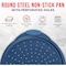 Bakken- Swiss BAKKEN Pizza Pan, Round Perforated, Nonstick Marble Coating, Dishwasher Safe, Blue BAKPIZSHRB78 - alternate 7