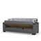 Homeroots 87" Gray Chenille Convertible Futon Sleeper Sofa And Toss Pillows With Storage 607103 - alternate 8