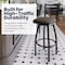 Flash Furniture HERCULES Black Ladder Back Swivel Metal Barstool - Mocha Vinyl Seat XU-6F8B-LADSWVL-MCHV-GG - alternate 6