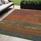 Homeroots 5' X 8' Terra Cotta Abstract Washable Indoor Outdoor Area Rug 608760 - alternate 1