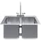 Amgood Stainless Steel 2 Compartment Drop-In Sink Bowl 10 in. x 14 in. x 10 in. With Faucet SINK DIS S2C-101410-F-Z - alternate 3