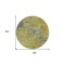 Homeroots 8' Gold Green And Gray Round Abstract Washable Indoor Outdoor Area Rug 603589 - alternate 4