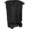 Toter 32 Gal. Black Outdoor Trash Can With Attached Lid and Wheels 79232-R2200 - alternate 4