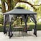 Sunjoy 9.5 ft x 9.5 ft Tan and Black 2-tone Steel Gazebo A101011141 - alternate 1