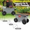 Pure Garden Rolling Garden Cart w/ Seat Plastic Storage w/ Bench & Interior Tool Tray Gardening Stool 50-LG1493 - alternate 7