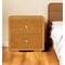 Homeroots 19" Oak Solid and Manufactured Wood Two Drawer Nightstand 526873 - alternate 1