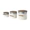 Homeroots Set Of Three Rustic White Metal Storage Cans, 3PK 392587 - alternate 1