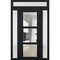 Vdomdoors Front Exterior Prehung FiberGlass Door Clear Glass See-through / Manux 8555 Matte Black Clear Glass MANUX8555EXD-BLK-W16+36+16 x H80+14-RH - alternate 4