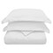 Homeroots White Queen Cotton Blend 300 Thread Count Washable Duvet Cover Set 528514 - alternate 6