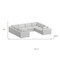 Homeroots 161in Gray Fabric Modular Wood Sofa 641865 - alternate 4