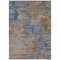Homeroots 9' X 12' Navy Blue And Brown Abstract Washable Indoor Outdoor Area Rug 603597 - alternate 4