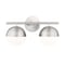 Z-Lite Realm Sphere 2 Light Vanity, Brushed Nickel/Matte Opal, 16 In W x 9.75 In H 7517-2V-BN - alternate 1