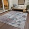 Homeroots 10' X 14' Teal Blue Aqua And Ivory Floral Washable Indoor Outdoor Area Rug 582781 - alternate 3