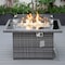 Leisuremod Mace Wicker Patio Modern Propane Fire Pit Table, Grey CFW44G-GR - alternate 6