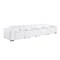 Homeroots 170" White Top Grain Leather Reclining Metal USB Sofa 720425 - alternate 5