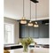 Z-Lite Ludo Matte Black + Modern Gold 3 Light Linear Chandelier 829P12-3L-MB-MGLD-LE - alternate 3
