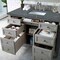 James Martin Vanities Brittany 48in Single Vanity, Urban Gray w/ 3 CM Parisien Bleu Silestone Top 650-V48-UGR-FPBL - alternate 7