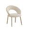 Homeroots White and Gold Velvet and Metal Curved Back Dining Side Chair 719658 - alternate 1