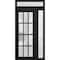 Vdomdoors Front Exterior Prehung FiberGlass Door Frosted Glass / Manux 8312 Matte Black / Sidelight and Trans MANUX8312EXD-BLK-W36+12 x H80+14-LH - alternate 3