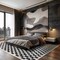 World Rug Gallery Contemporary Checkered Area Rug 7 ft 10 in x 10 ft Black WR102BLACK8X10 - alternate 5