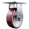 Service Caster 6 Inch Heavy Duty Top Plate Poly on Aluminum Rigid Caster with Ball Bearing SCC SCC-35R620-PAB - alternate 1