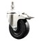 Service Caster 4 Inch 316SS Soft Rubber Wheel Swivel 12mm Stem Caster Total Lock Brake SCC SCC-SS316TSTTL20S414-SRS-M1215 - alternate 1