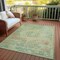 Homeroots 10' X 14' Sage And Copper Medallion Washable Indoor Outdoor Area Rug 615739 - alternate 6