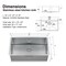 Wrightmaster 32 in. Undermount Single Bowl 18-Gauge Stainless Steel Kitchen Sink with Accessories ZOR-US3219-SS - alternate 3