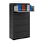 Hirsh 36 in W 5 Drawer Lateral File Cabinet, Black, A4/Legal/Letter 17639 - alternate 3