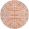 Homeroots 8' Coral And Ivory Round Animal Print Washable Indoor Outdoor Area Rug 600602 - alternate 6