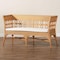 Bali & Pari Oxford Bohemian Light Honey Rattan Dining Bench with Armrests 258-14174-ZORO - alternate 6