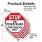 Signmission Stop No Pedestrians for Trucks Only, 6 inch X 6 inch, Vinyl Decal, 5PK OC-D-5PACK-6-56 - alternate 3